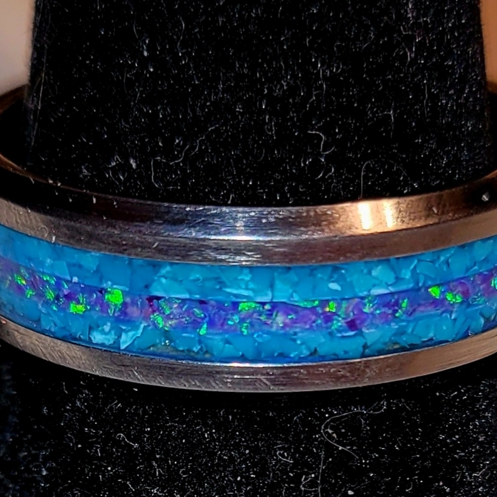 Custom Made Crushed Stone Ring - image 2